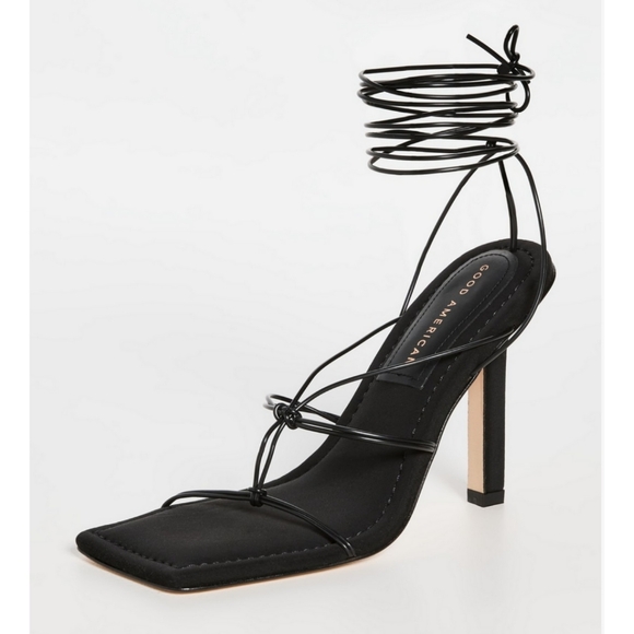 Good American Caged Slanted Heels Sandals 11.5 - Picture 3 of 8